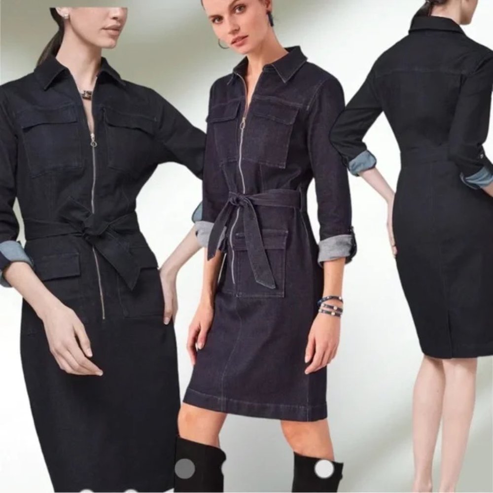 White House Black Market Denim Dress